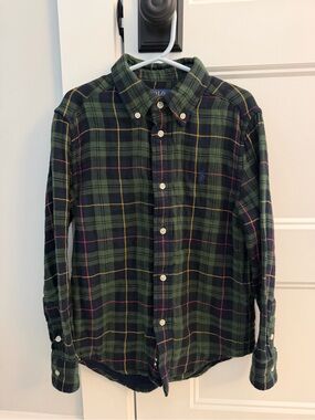 Polo by Ralph Lauren Dark Green Plaid Button-Down Shirt